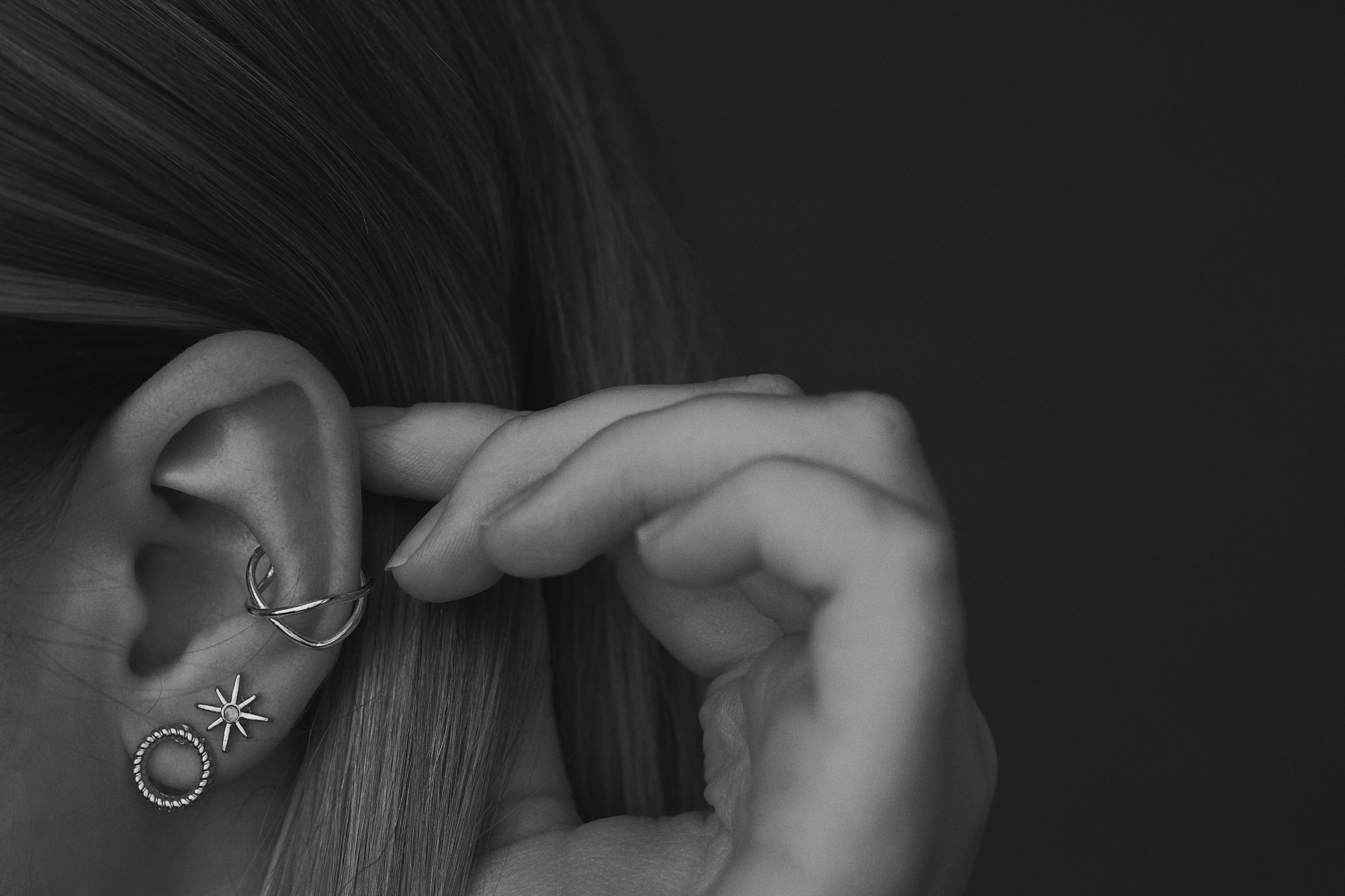 Piercings d'oreille en titane et niobium sans nickel pour peau allergique