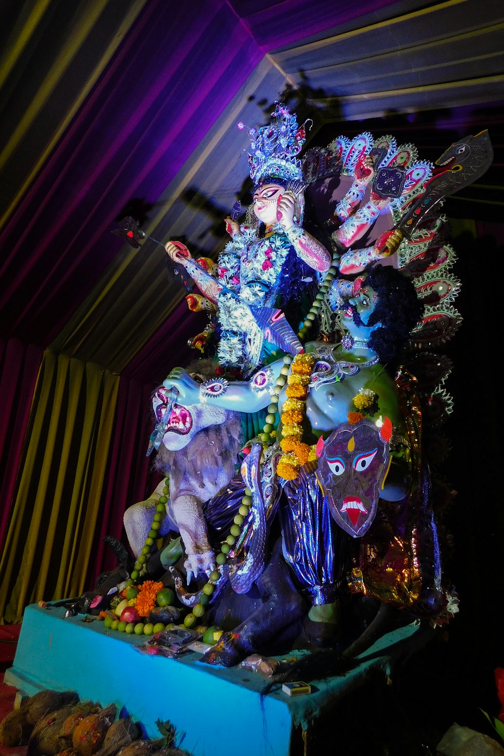 hindu deity figurine on table