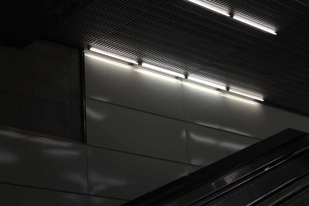 black and white tiled wall