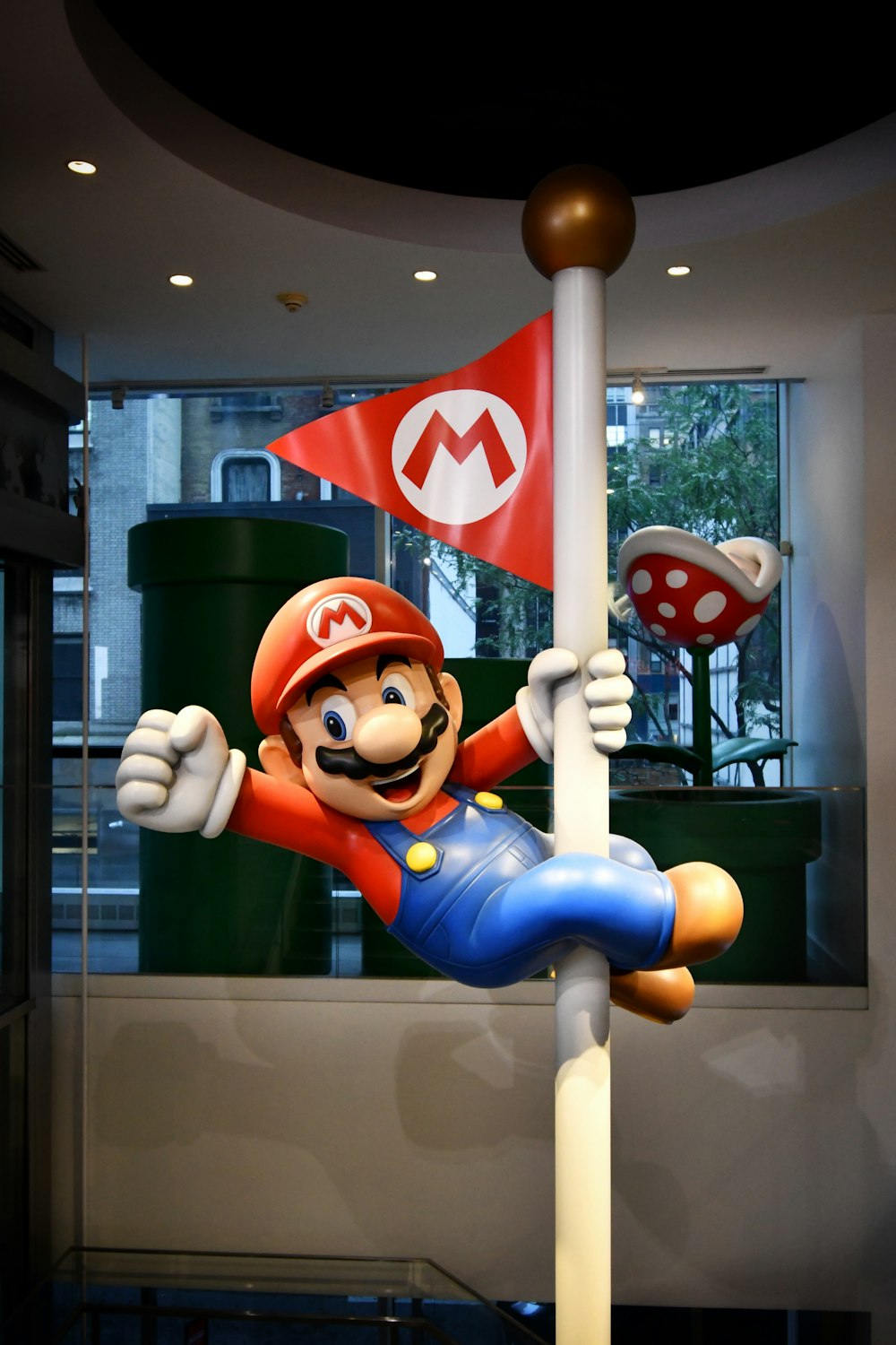 super mario holding m ms candy cane
