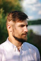 man in white dress shirt