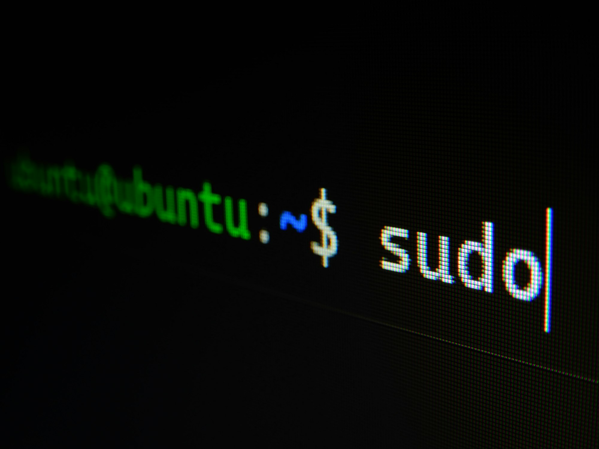 A command line interface for the user ubuntu on machine ubuntu, with the 'sudo' command typed out in the terminal