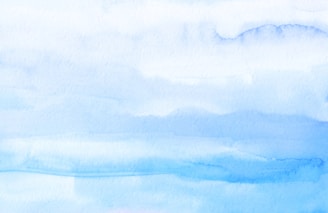 A serene digital painting featuring light blues and whites creating a calm atmosphere.