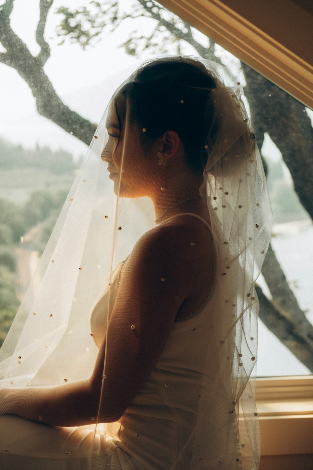 woman in white wedding dress