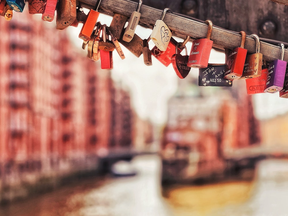 red and brown padlocks on black metal fence during daytime