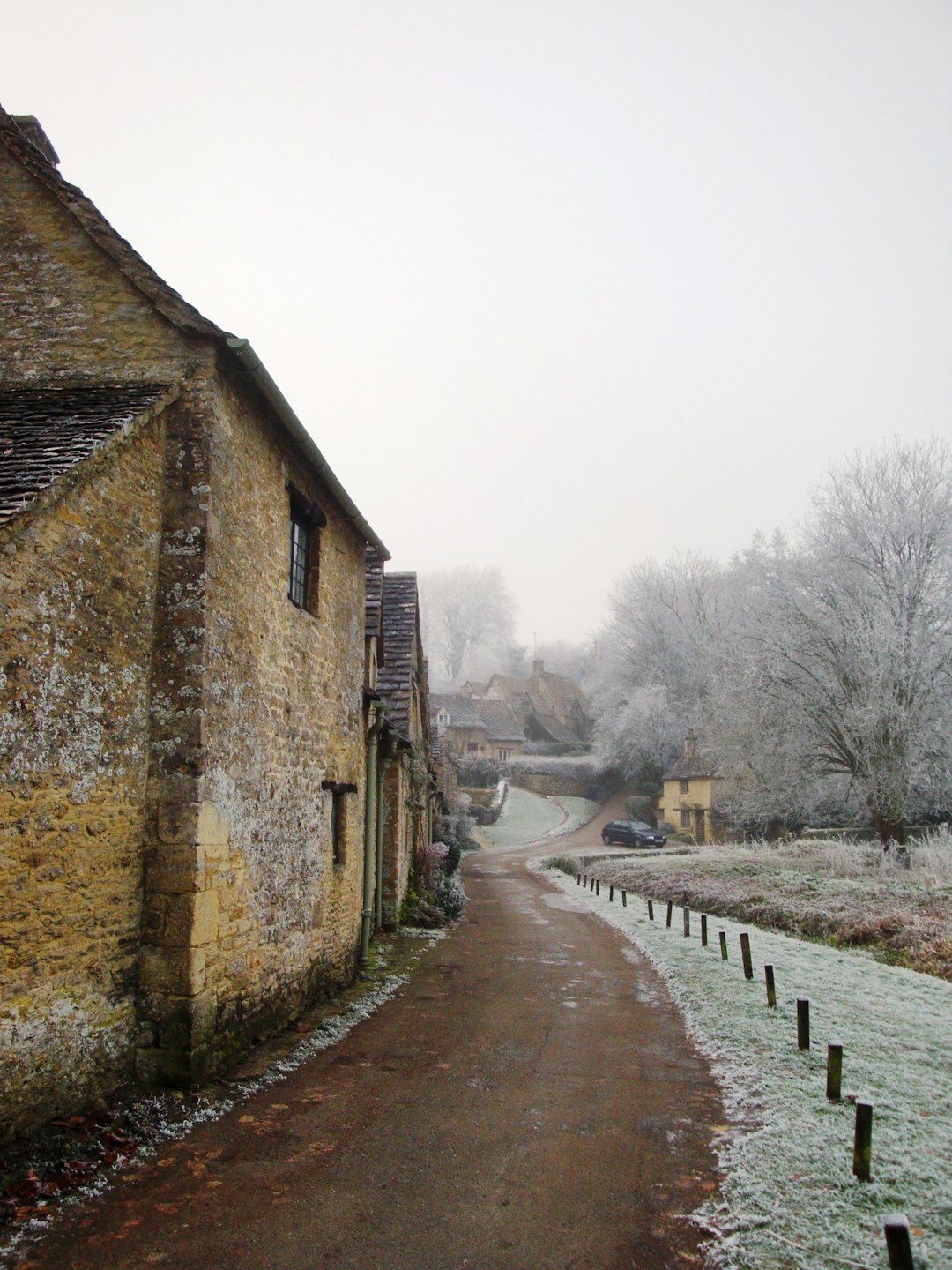 brown brick building near bare trees during daytime