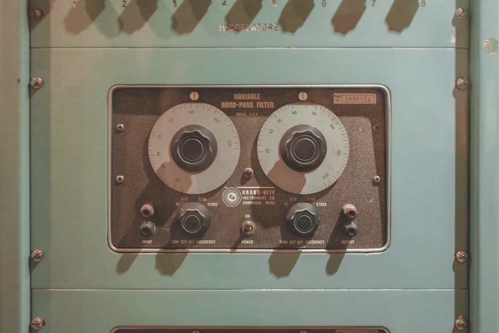 white and brown control panel