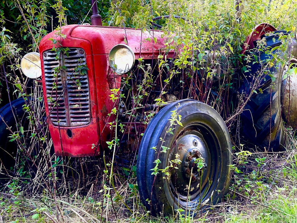 red and black vintage car