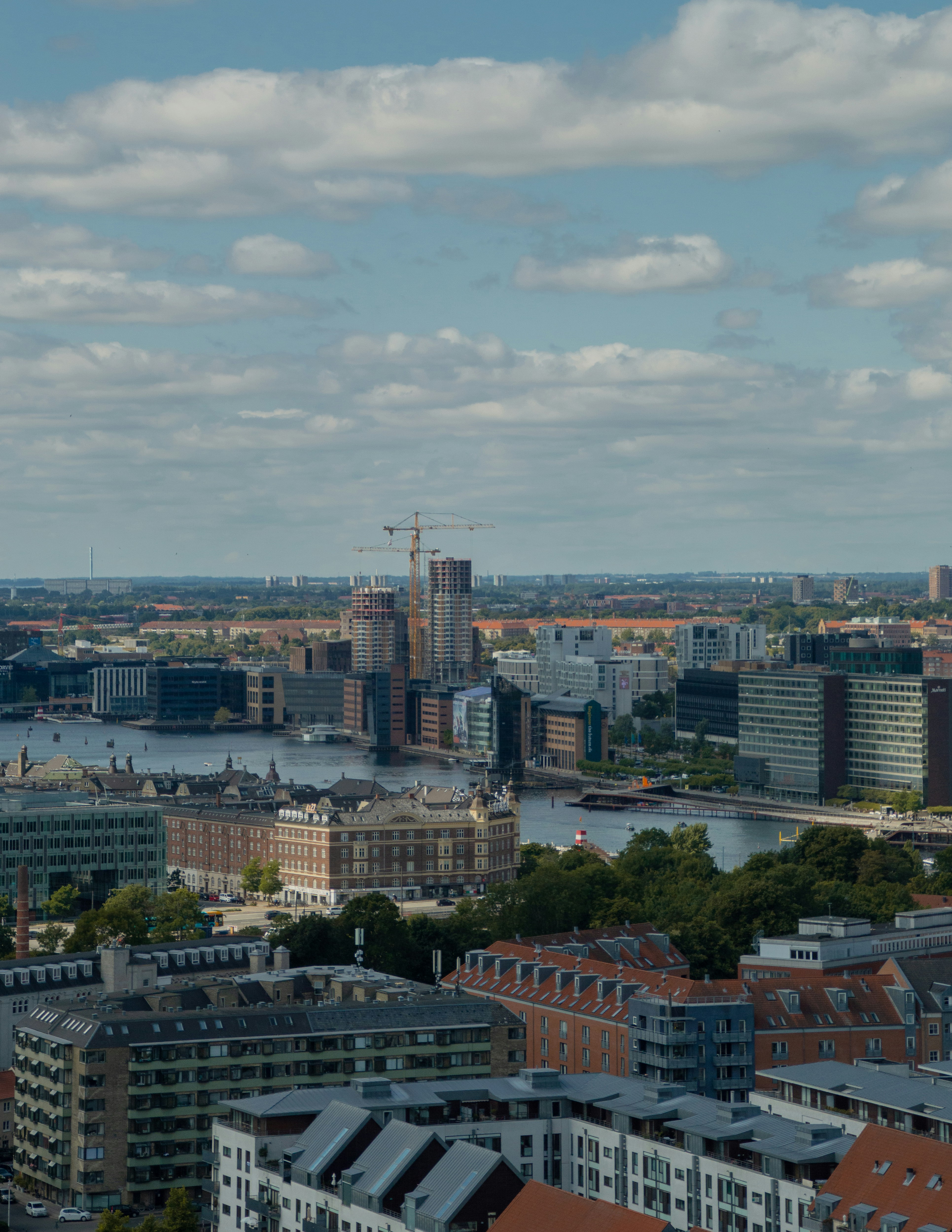 Skyline view of Göteborg with historic and modern buildings