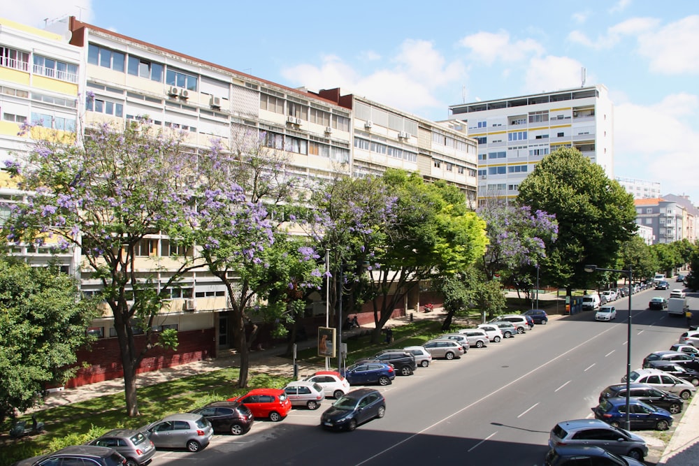 cars parked on parking lot near building during daytime