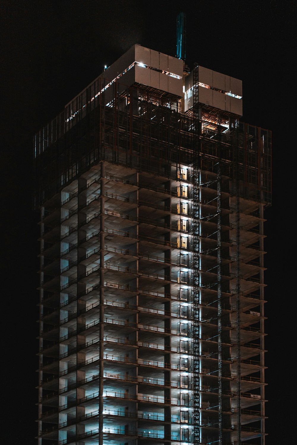 brown concrete building during nighttime