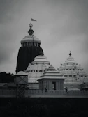 grayscale photo of a building