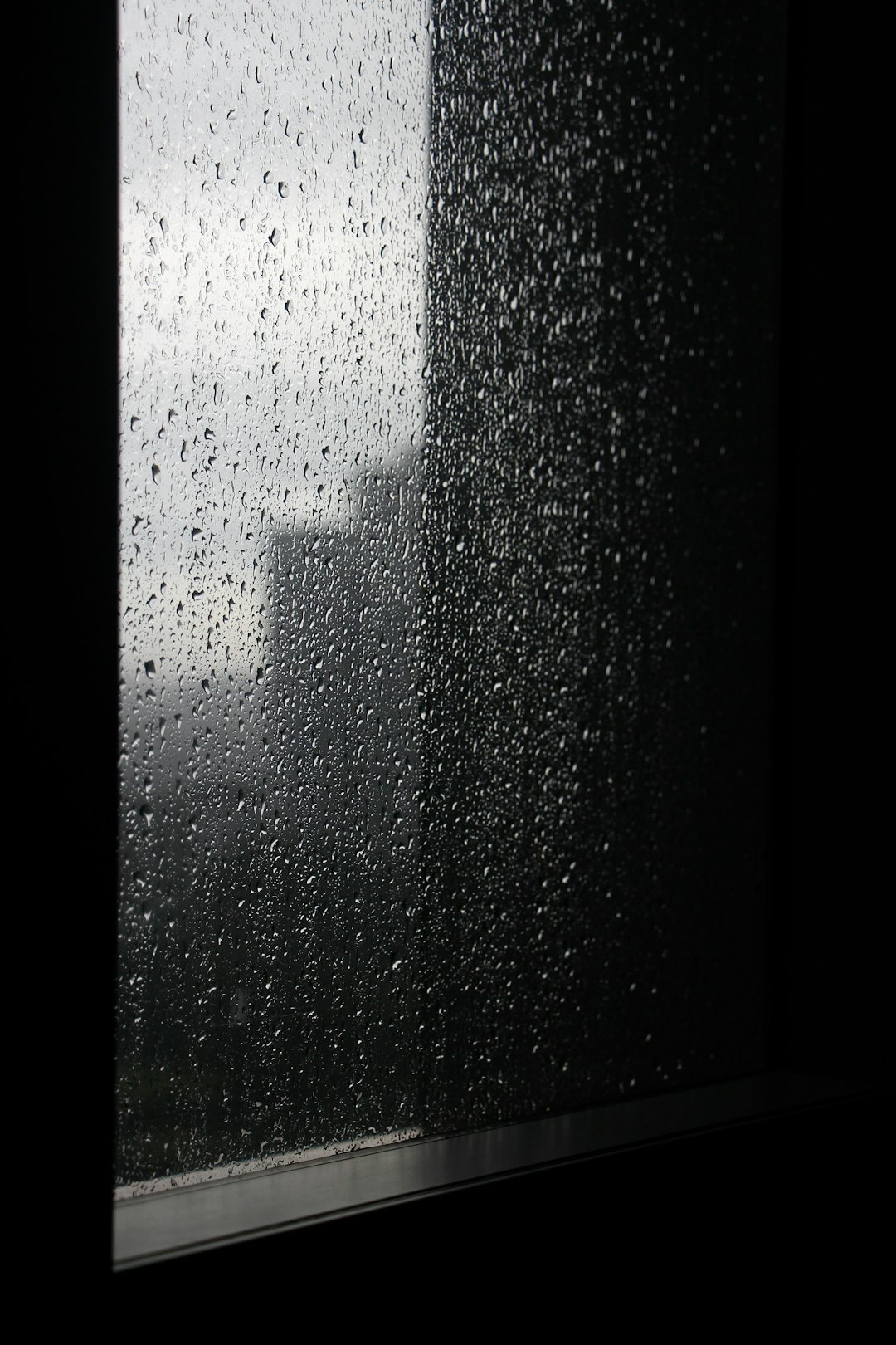 water droplets on glass window