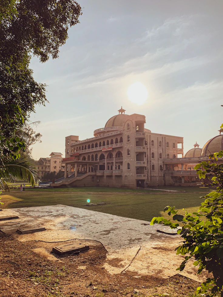 A beautiful historic Haveli looking over the river