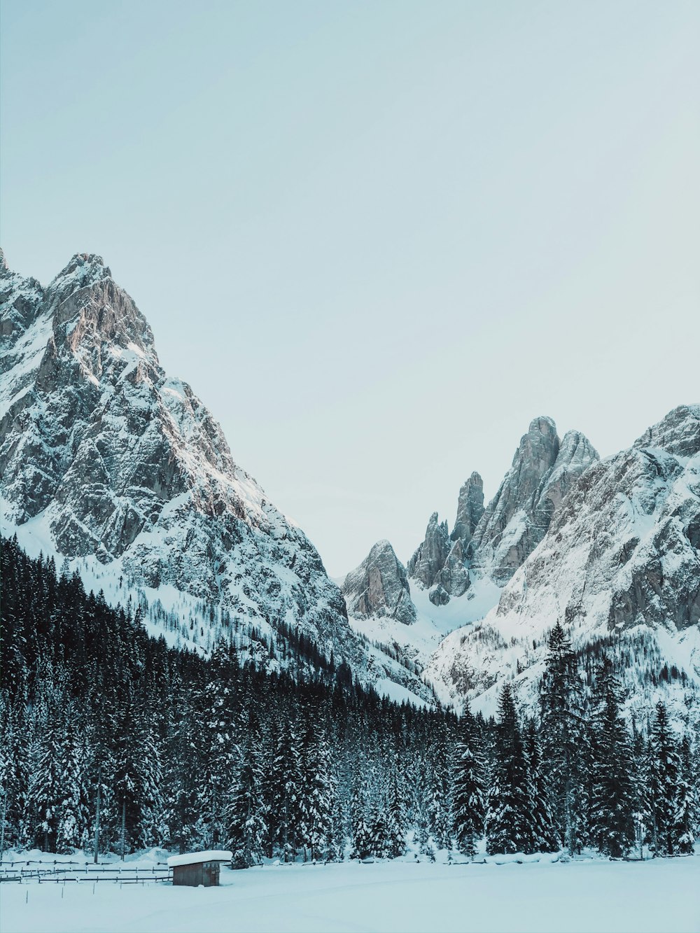 montagne enneigée pendant la journée