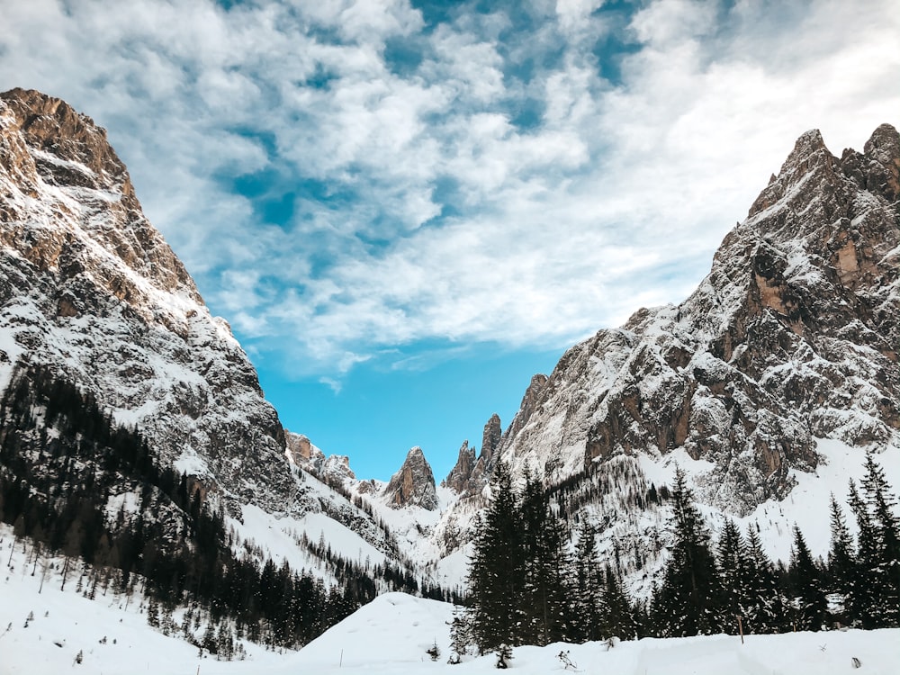 snow covered mountain under blue sky during daytime