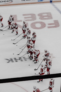 people ice hockey players on ice field