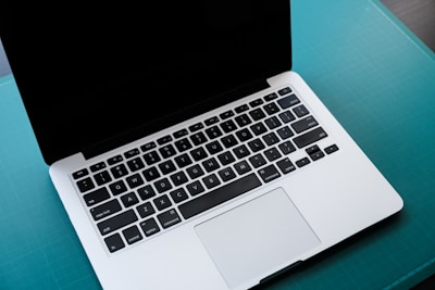 black and white laptop computer