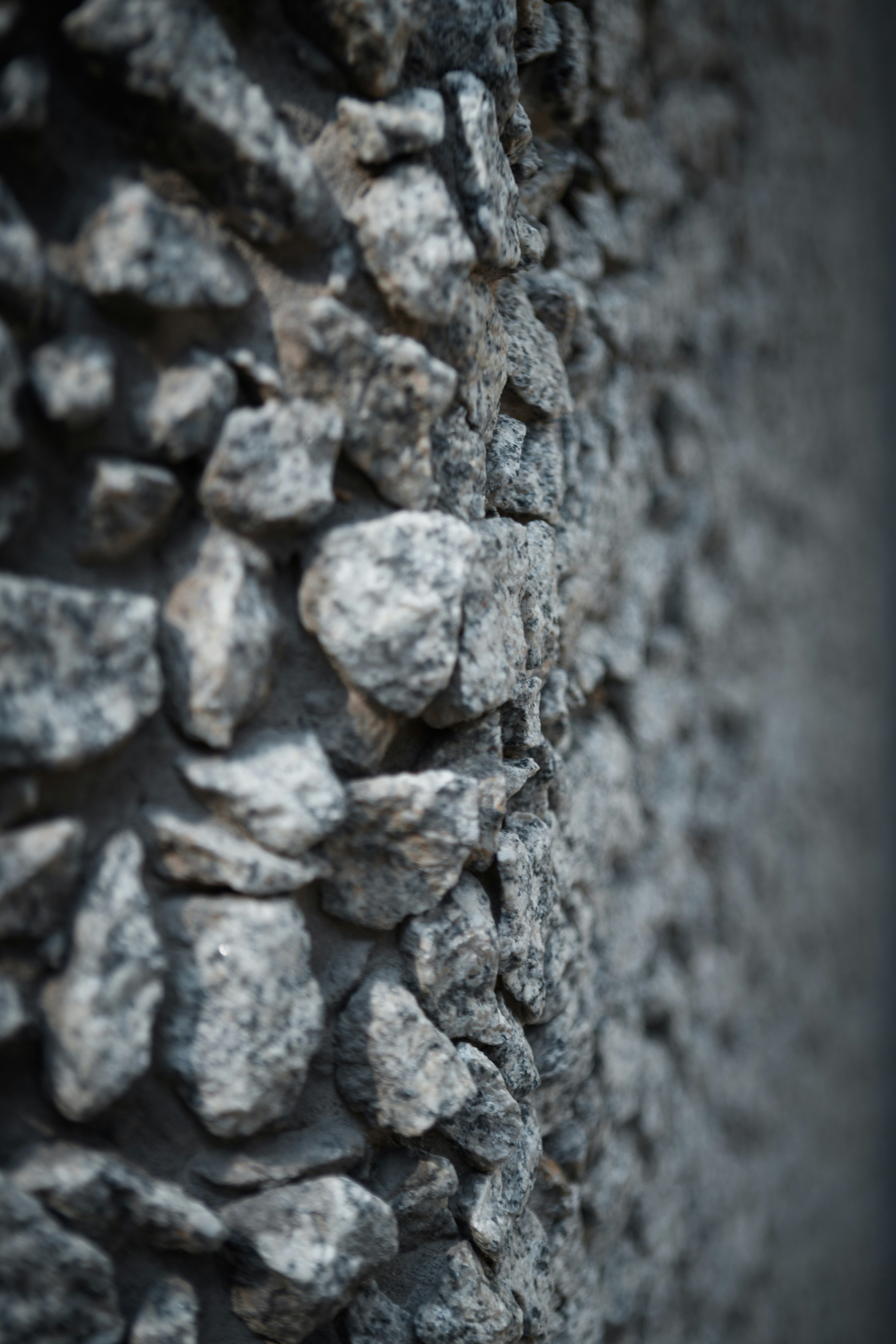 gray and black stone wall