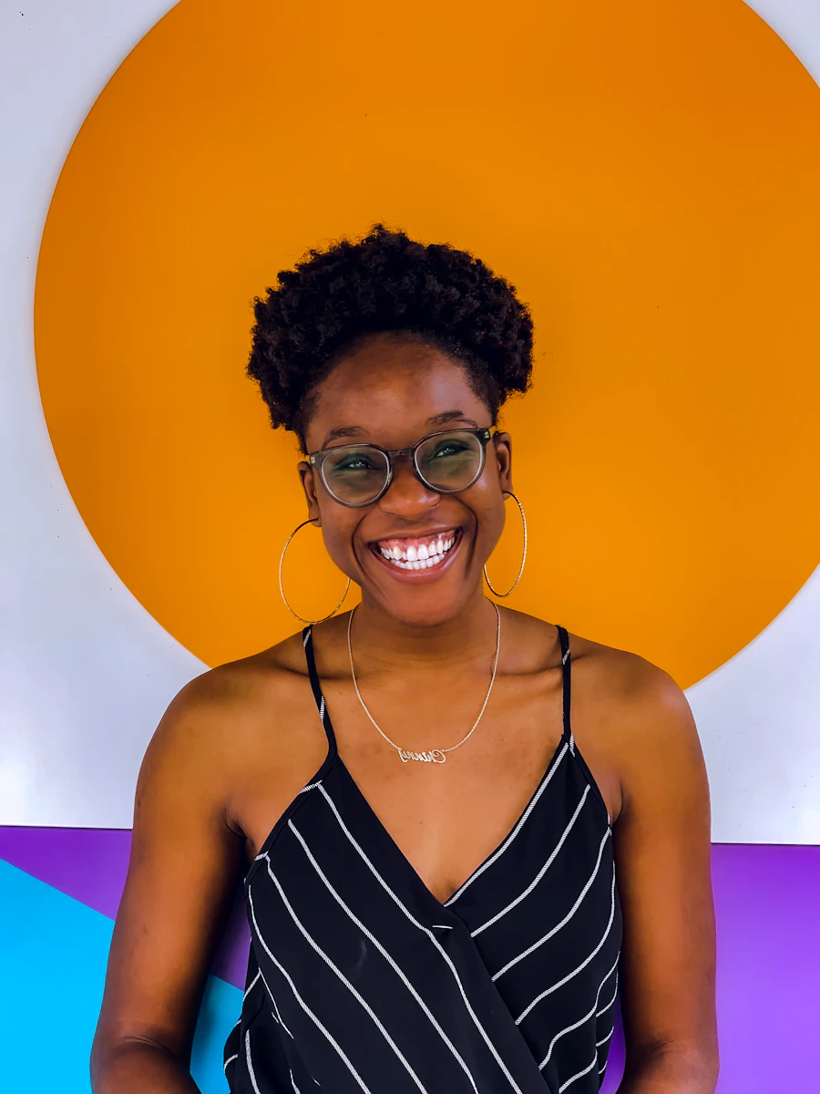 Smiling customer portrait