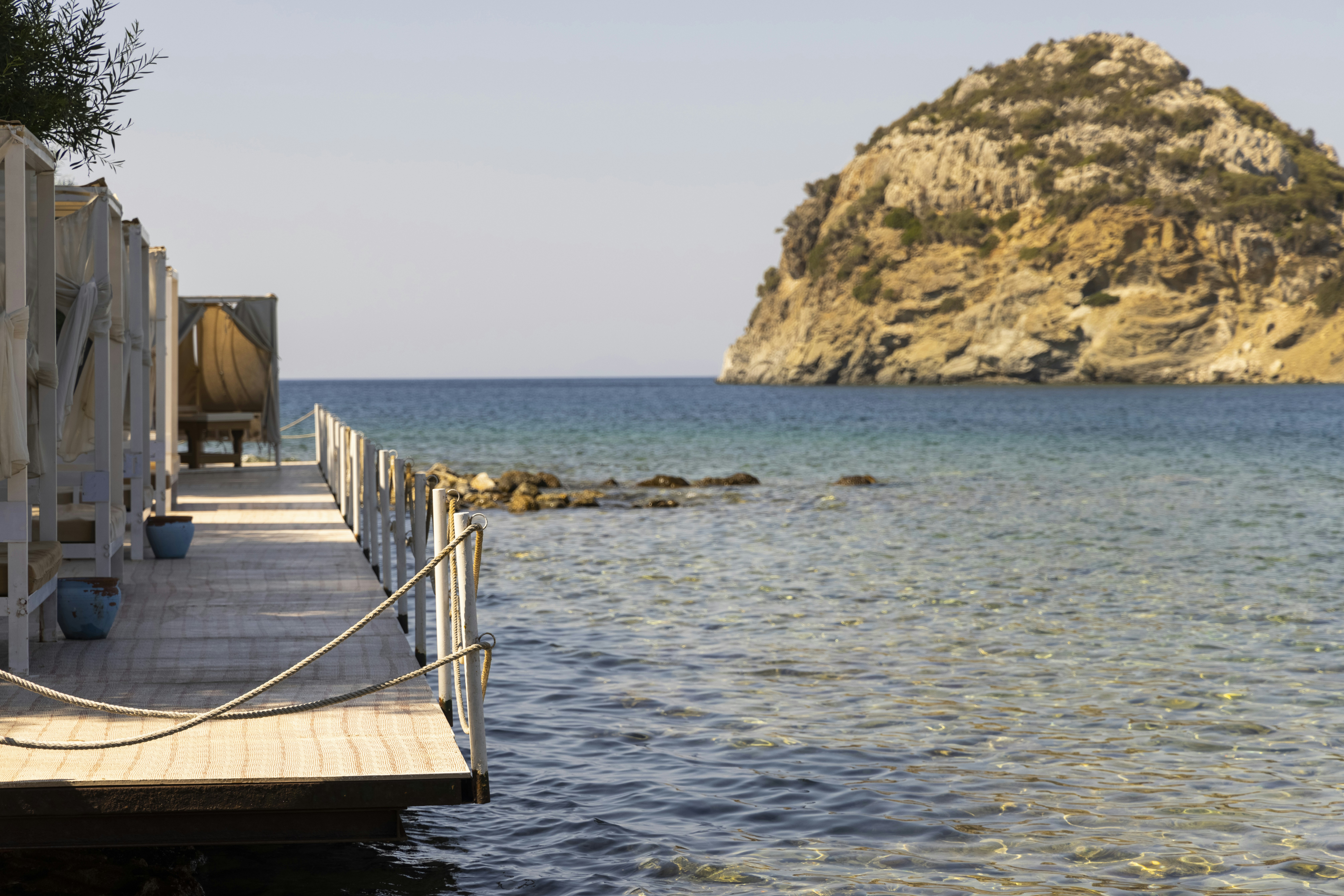 beautiful sea view and wooden pier