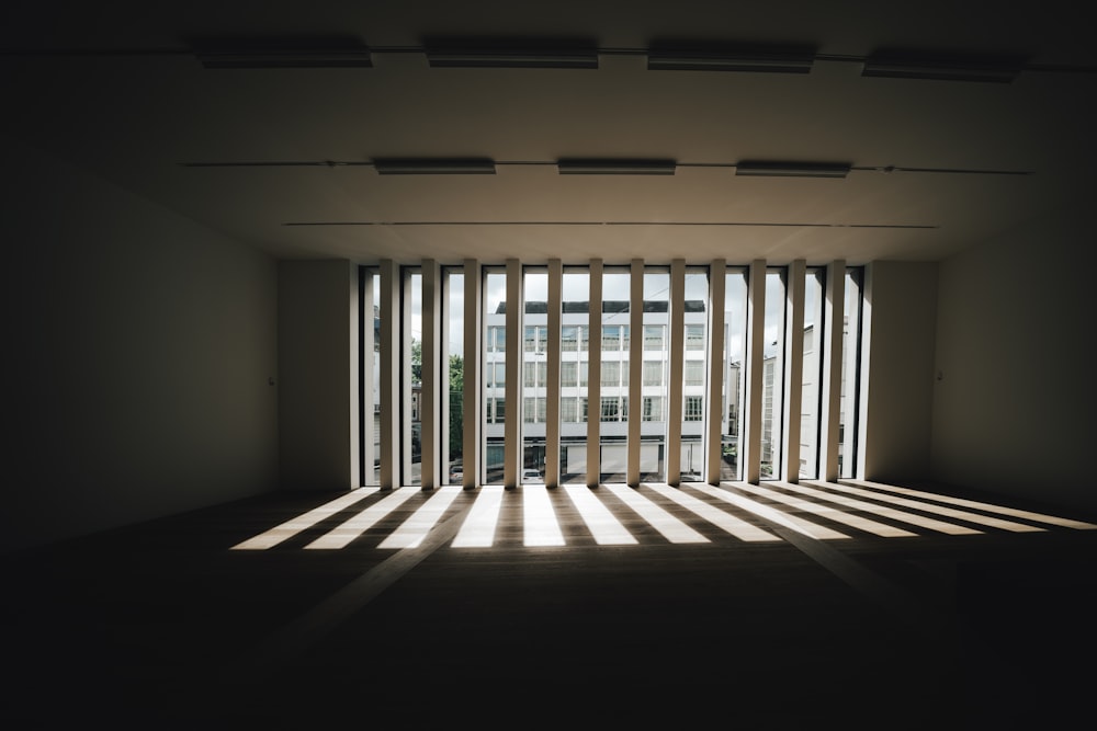 white wooden framed glass window