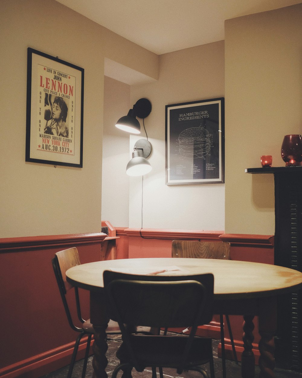 brown wooden table and chairs