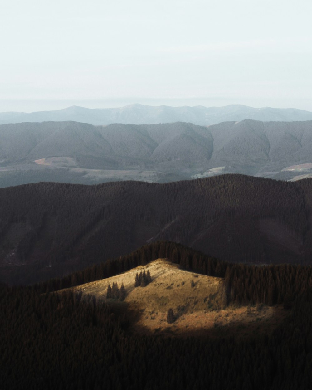 green and brown mountains under white sky during daytime