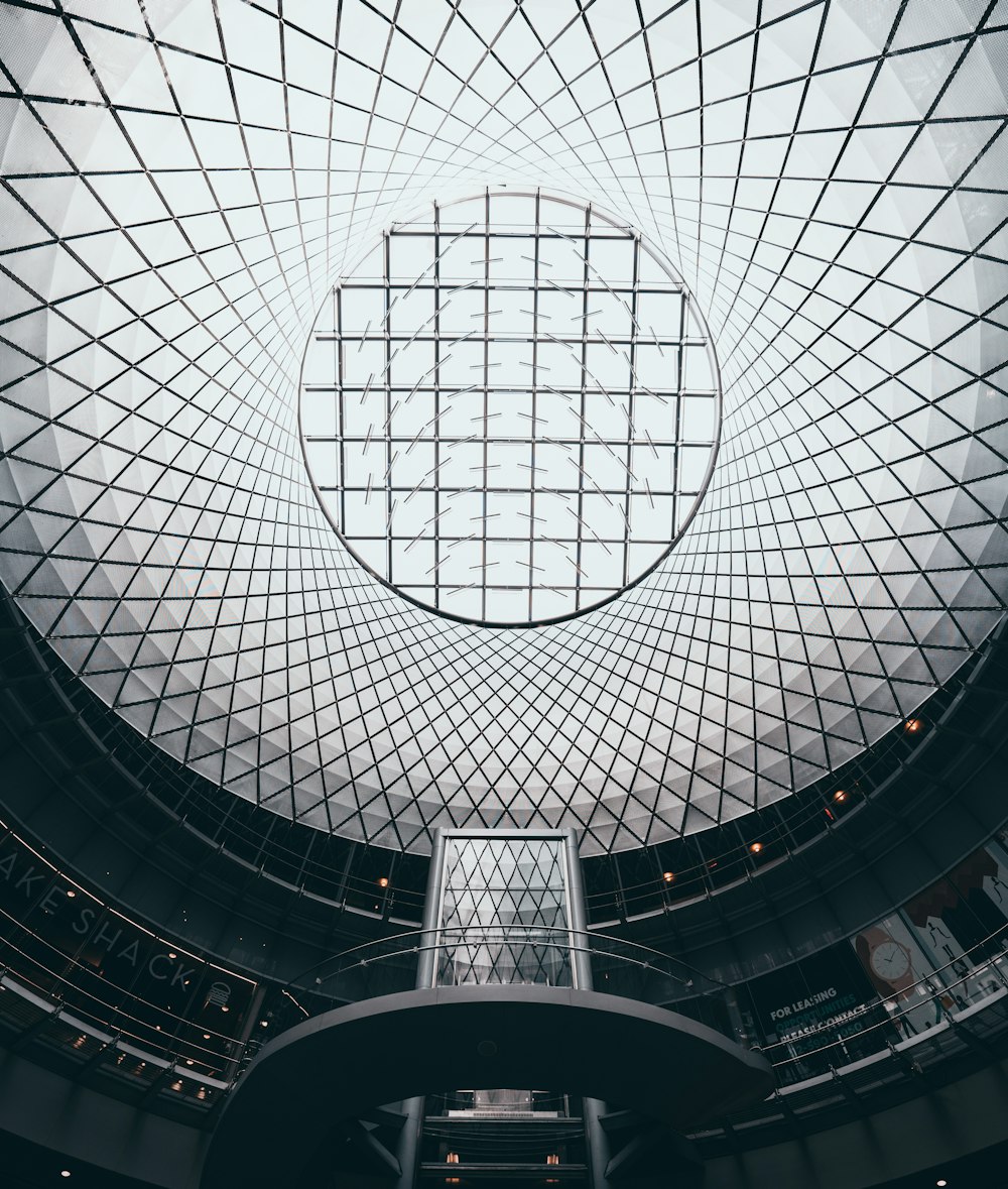 white and black dome building