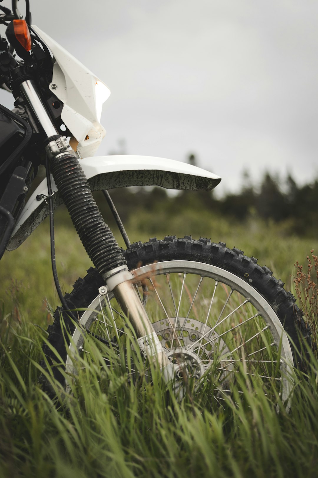 white and black motorcycle on green grass field during daytime