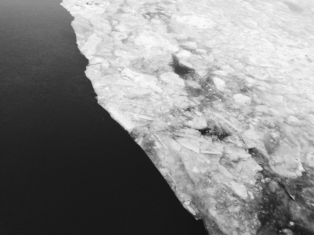 grayscale photo of ocean waves