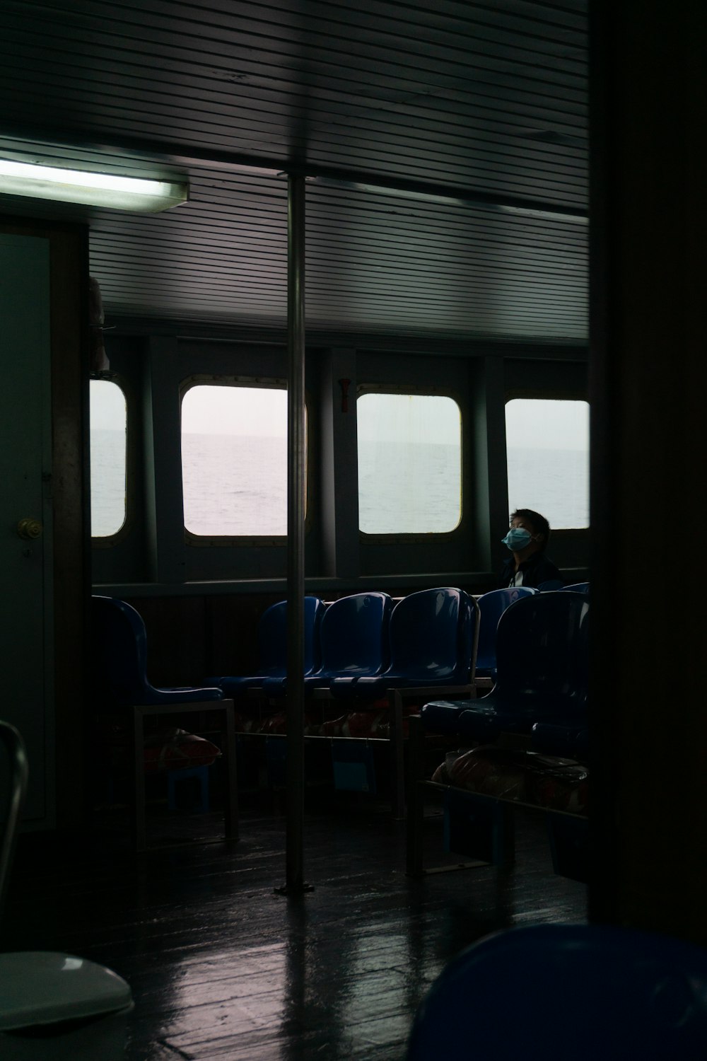 people sitting on bus seat