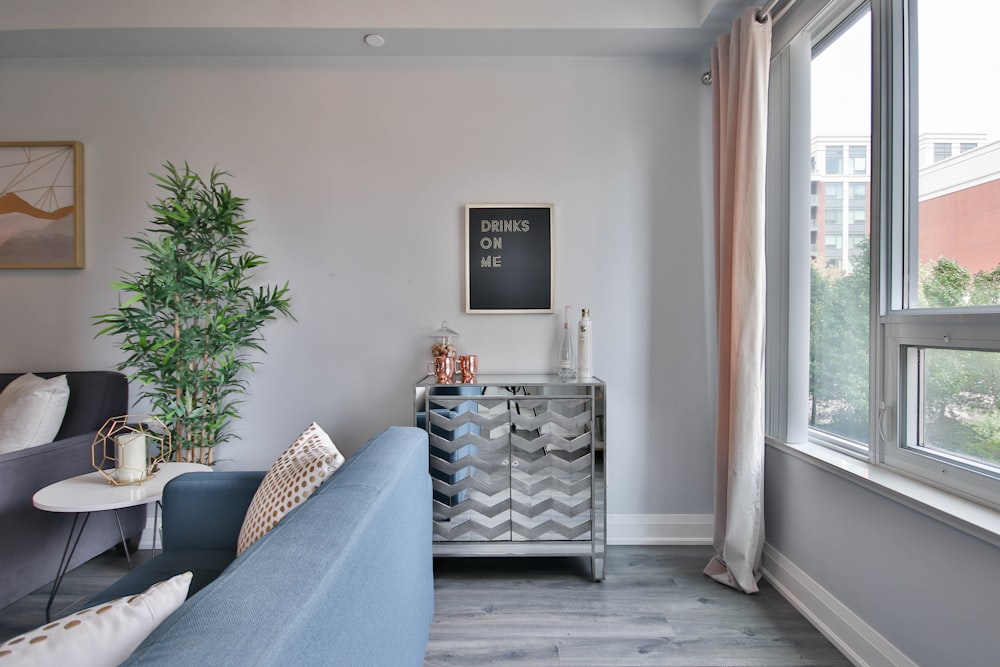 gray and white sofa set