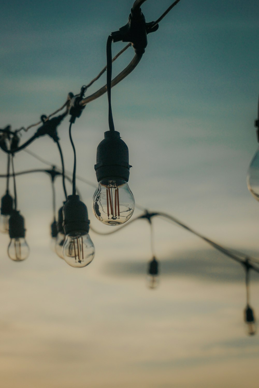 black and silver pendant lamp