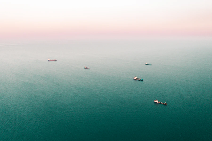 Ships off the coast of Limassol in Cyprus
