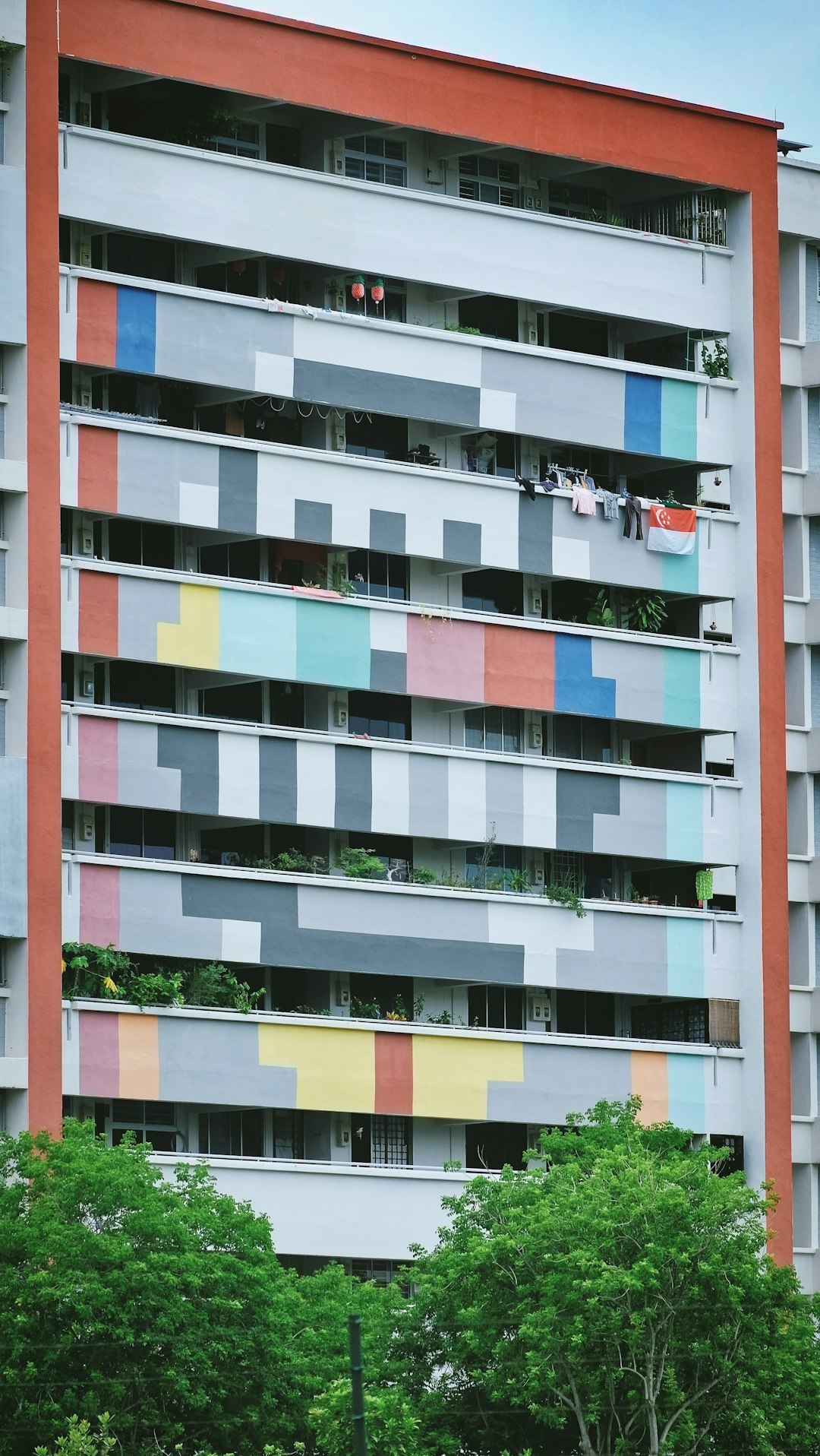 white and red concrete building