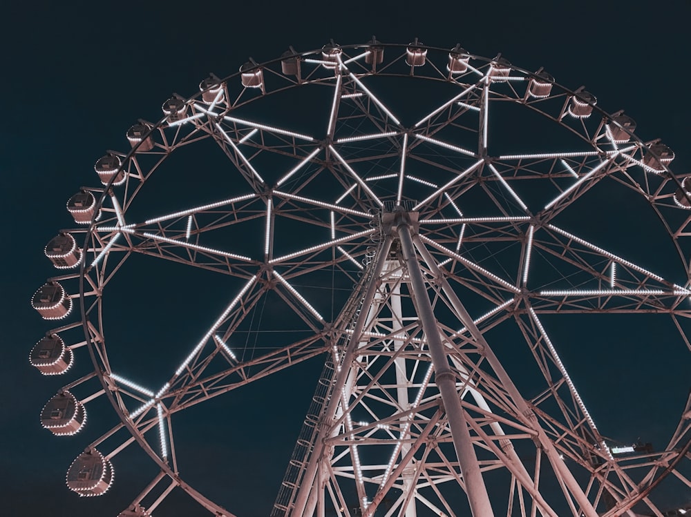 white and black ferris wheel