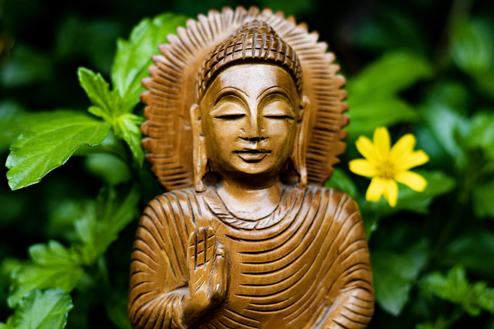 gold buddha statue in close up photography