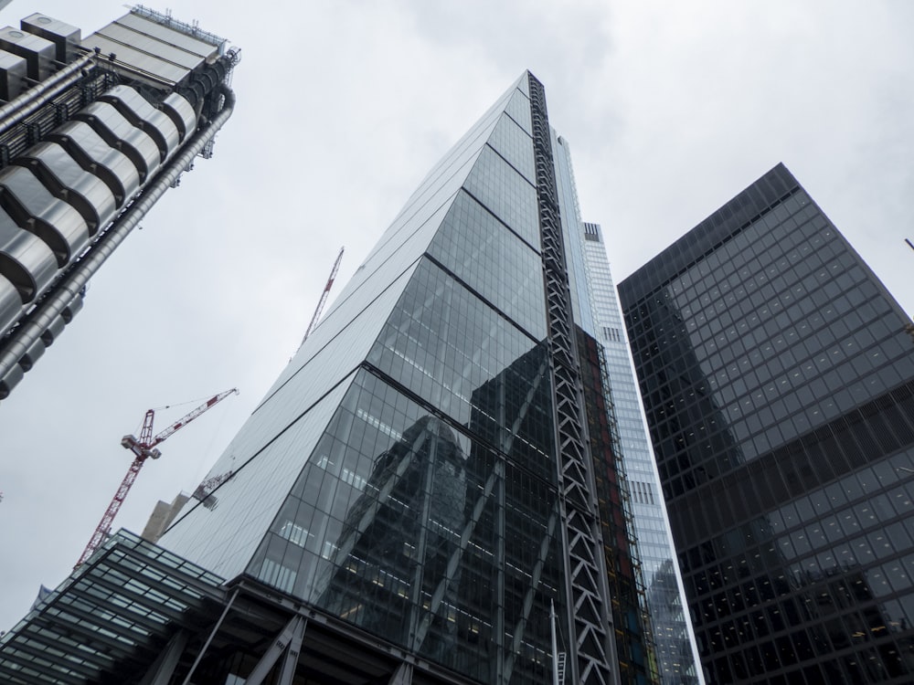 low angle photography of high rise building