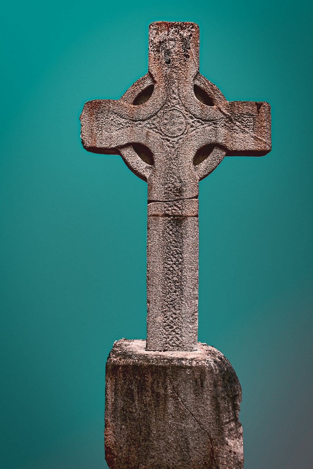 gray cross with green background