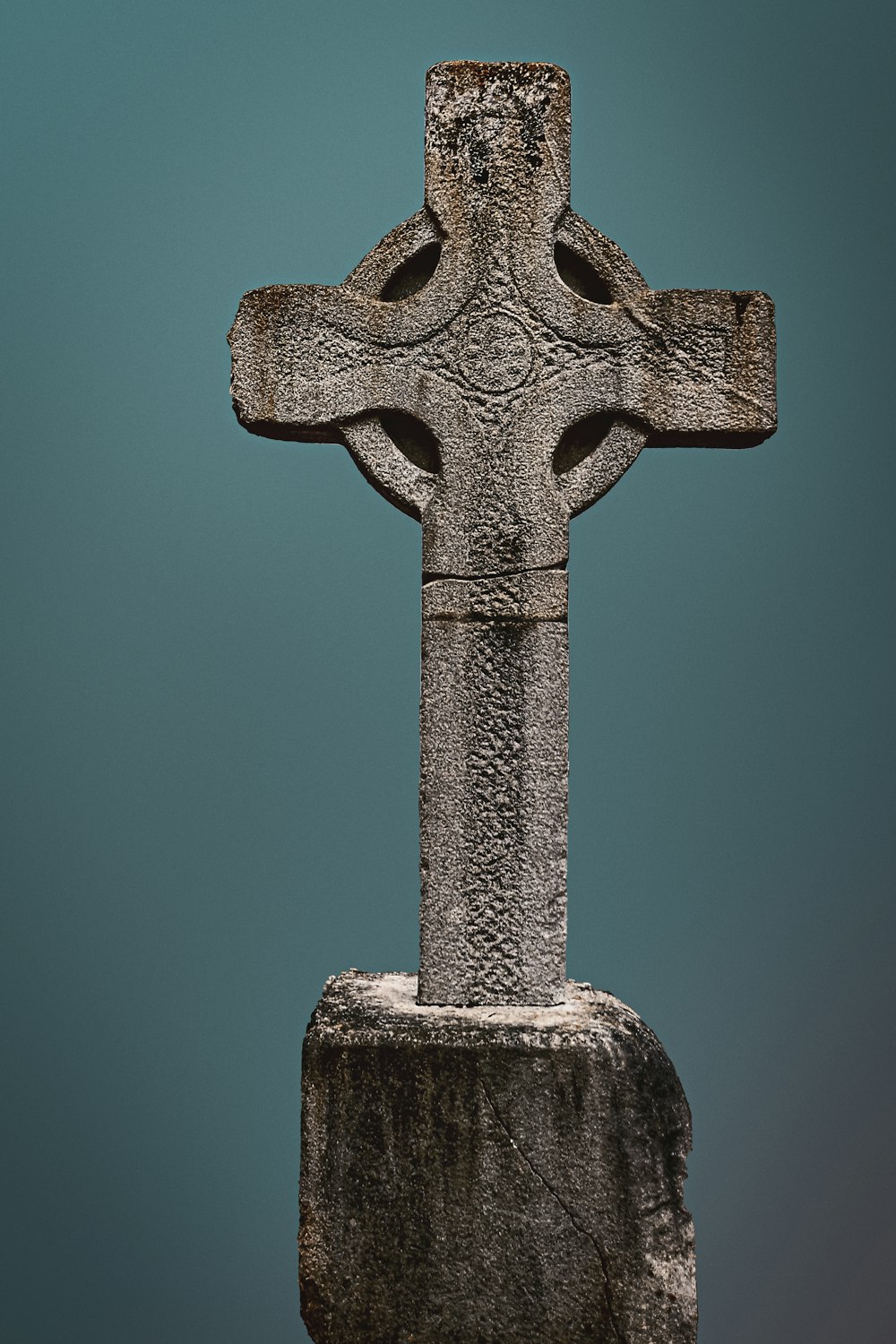 gray cross with green background