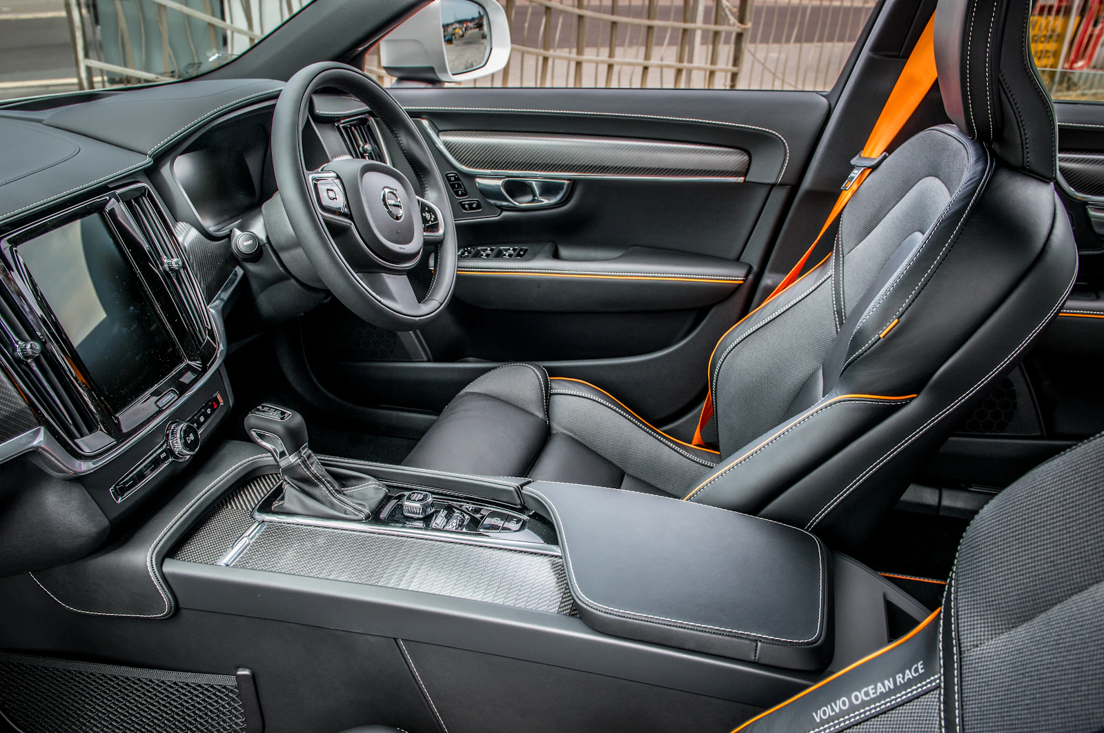 Premium vehicle interior with integrated automotive electronics