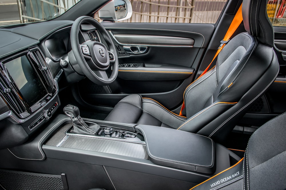 black and gray car interior