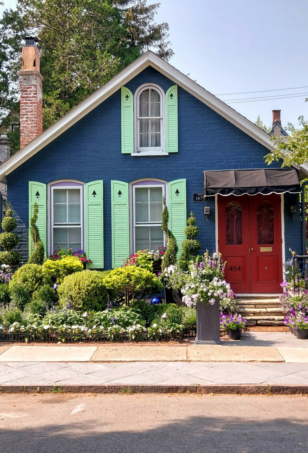 green and red wooden house