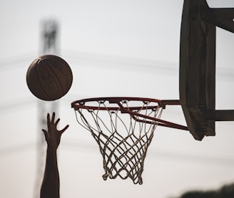 basketball hoop with basketball hoop