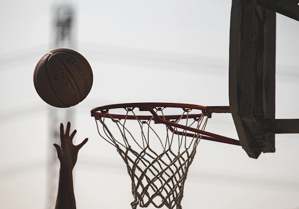 basketball hoop with basketball hoop
