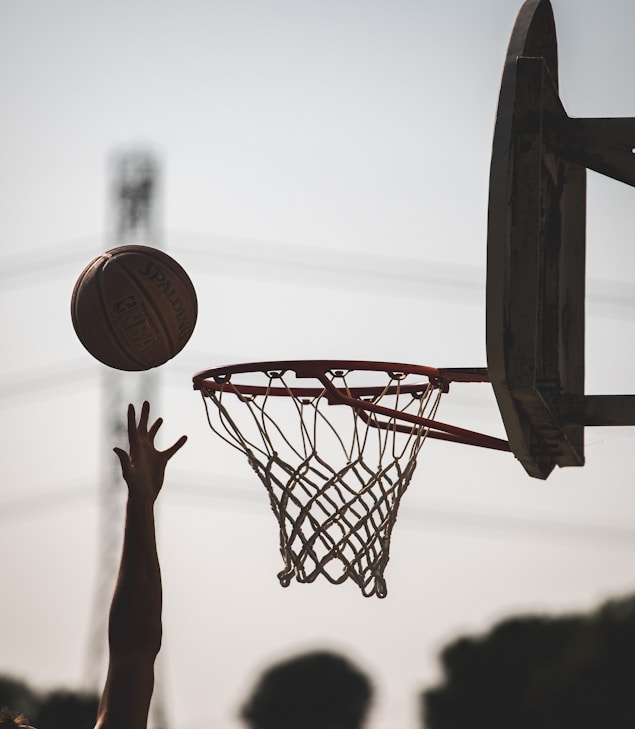 basketball hoop with basketball hoop