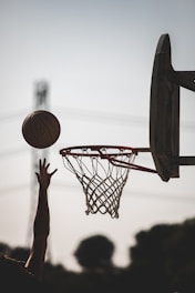 basketball hoop with basketball hoop