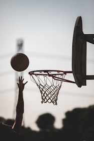 basketball hoop with basketball hoop