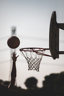 basketball hoop with basketball hoop